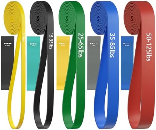 Resistance Bands, Pull Up Assist Bands - Workout Bands, Eexercise Bands, Long Resistance Bands Set for Working Out, Fitness, Training, Physical Therapy for Men Women