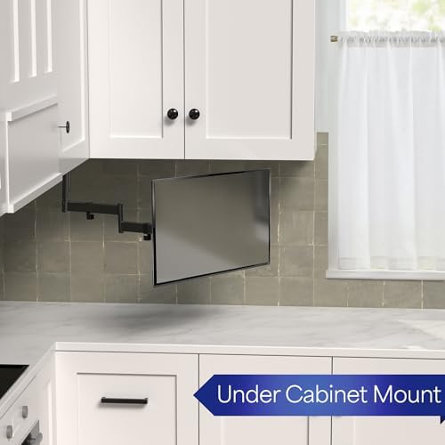 VIVO Black Under Cabinet 13-27" Single Monitor, Small TV Mount, MOUNT-VC01A