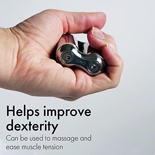 ONO Roller - Handheld Fidget Toy for Adults | Help Relieve Stress, Anxiety, Tension | Promotes Focus, Clarity | Compact, Portable Design (Natural, Mini Size - Stainless Steel)