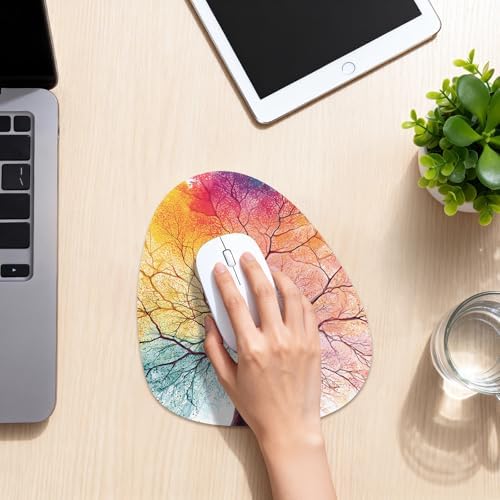 Water Drop Mouse Pad 7.3x8in Non-Slip for Laptop, Black Cats