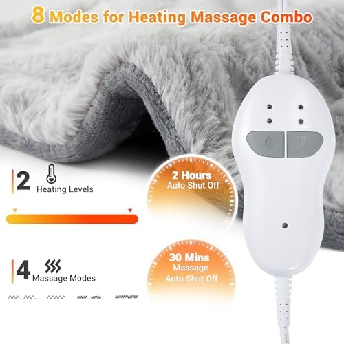 Massaging Heating Pad for Neck Shoulders and Back Massager