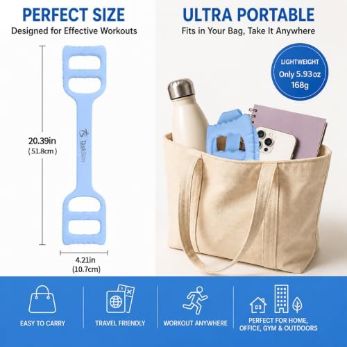 Silicone Figure 8 Resistance Band with Handles, 20/22/25 lb