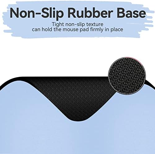 Small Mini Mouse Pad, 5x6 & 5.7x7.5 Inch, Portable, Waterproof, Non-Slip Rubber Base, Fits Wireless Laptop, Blue