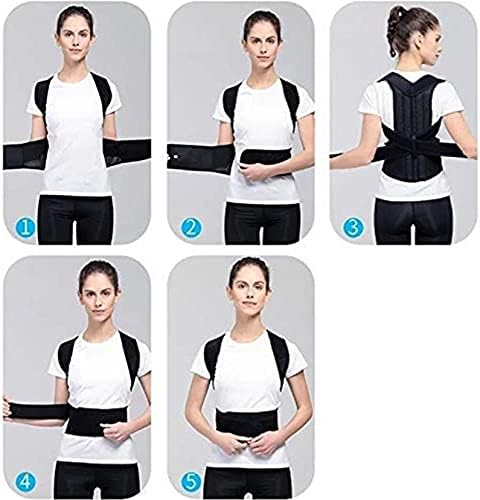 Back Brace Posture Corrector for Men Women Brace Clavicle Support Corrective Slouching and Hunching, Adjustable Teenager Straight Back Breathable (Color : Red, Size : 4XL)