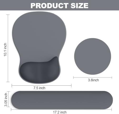 Ergonomic Mouse Pad with Wrist Rest and Keyboard Wrist Rest, Gel Mousepad