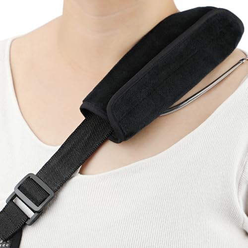 Cushioned Arm Sling Padding for Neck Slim Sling Pad Neck Strap Cushion Comfort Shoulder Support Rotator Cuff Surgery Arm Immobilizer Brace Carry Padded Cover Pillow Wrist Hand Injury, 1Pc Velvet Black