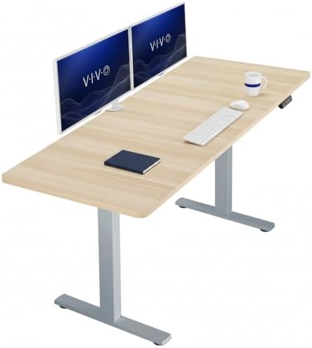 VIVO Light Wood 71 x 30 in Standing Desk, DESK-KIT-1G7C