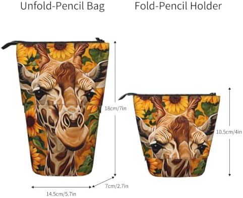 Sunflower Giraffe Standing Pencil Case