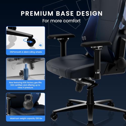Blacklyte Athena Pro Gaming Chair, Team Liquid Blue, Leatherette