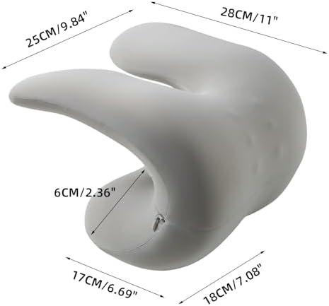 SheRest Office Chair Neck Pillow, Memory Foam Ergonomic Nap Pillow Office Chair Headrest Accessory, Neck Support Pillow Ideal for Office and Gaming, Gray