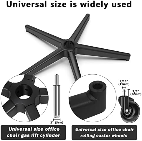 Omyoffice Office Chair Replacement Base, 28" Heavy Duty 2200LBS, Metal