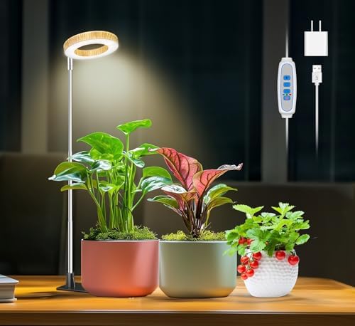 Aokrean Grow Lights for Indoor Plants Growing, Full Spectrum with Base