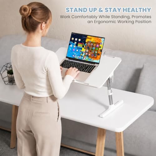 Adjustable Lap Desk, Foldable Laptop Desk for Bed, X-Large Lap Table