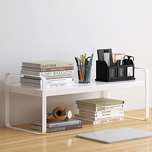 YGYQZ Desk Shelf Organizer, 1-Tier Desktop Bookshelf, White