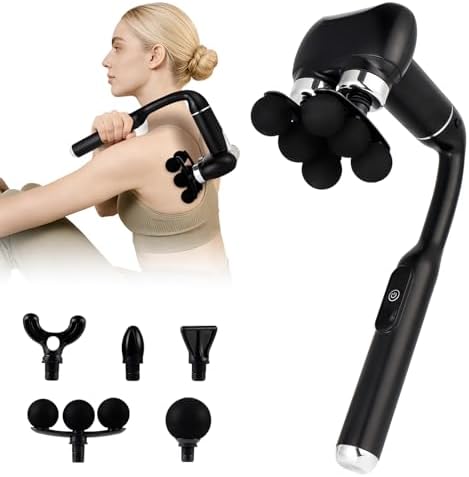 Massage Gun with Extension Handle, 2-in-1 Back Massager Gun