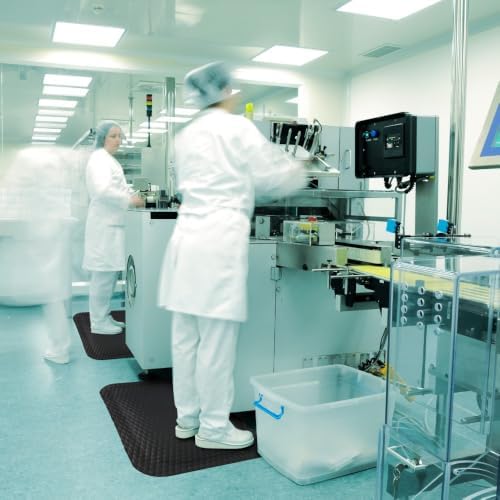M+A Matting - 422000035 Hog Heaven Ergonomic Industrial-Grade Anti-Fatigue Mat 7/8" 5' Length x 3' Width x Black by