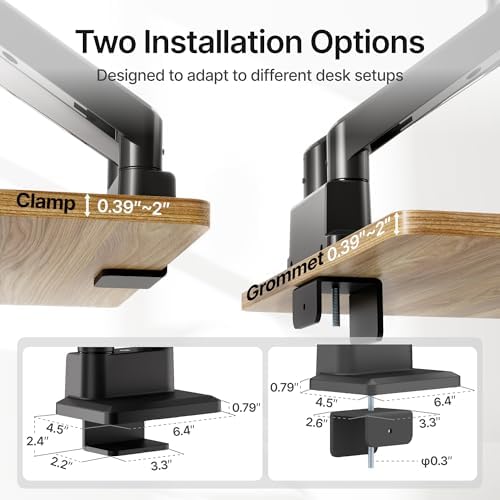 monTEK Dual Monitor Mount Monitor Arms for 17 to 35 Inch Screen