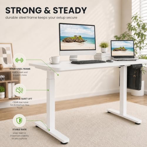 48"x24" Electric Standing Desk, Height Adjustable Desk