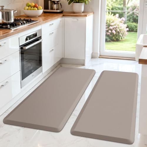 HappyTrends 2 PCS Kitchen Mat Cushioned Anti-Fatigue Floor Mat,