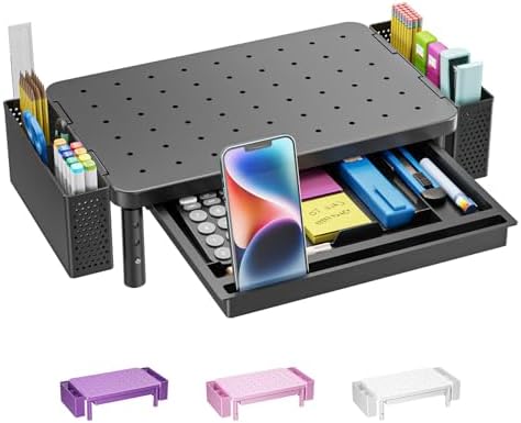 WALI Computer Monitor Stand with Storage and Pen Holder
