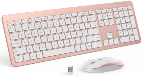 seenda Wireless Keyboard and Mouse Combo, Slim Full-Size Design