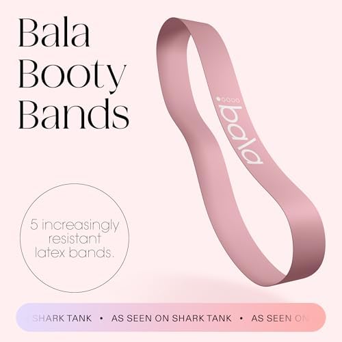 Bala Bands Resistance Bands, Elastic Booty Bands for Home Workouts, 5 Pack