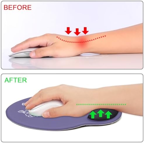 Ergonomic Mouse Pad with Wrist Rest Support,Gel Mouse Pads for Desk