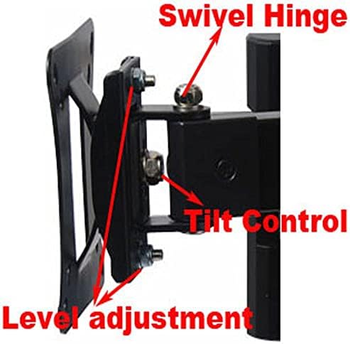 VideoSecu TV Wall Mount Long Articulating LCD LED UHD TV Monitor Flat Panel Mount for Most 26" 27" 30" 32" 39" 40" VESA 75mm/100 mm ML513B CG5