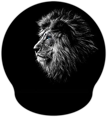 RICHEN Memory Foam Mouse Pad with Wrist Support,Ergonomic Mouse Pad with Wrist Rest,Non-Slip Rubber Base for Computer Laptop & Mac,Lightweight Rest for Home,Office & Travel (Lion)