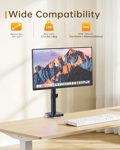 Afaloona RGB Monitor Stand with USB Hub for 13-27" Monitors, up to 17.6 lbs