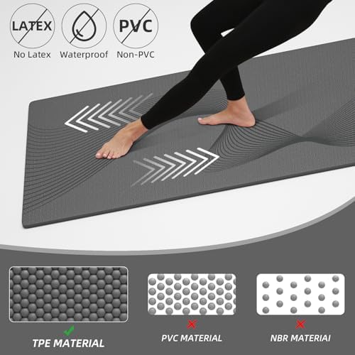 ILILI Exercise Mat 72''x25''×0.3''(8MM)