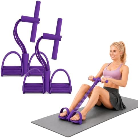 Pedal Resistance Band with Handles, 6 Tube Body Multi-Fitness Equipment