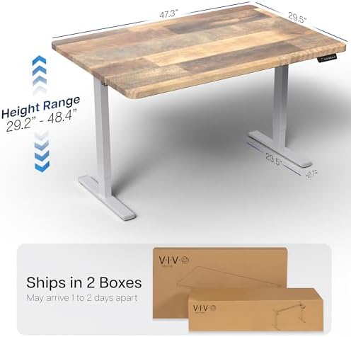VIVO Reclaimed Wood 48 x 30 in Standing Desk, DESK-KIT-1G5P