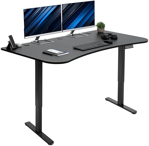 VIVO Black 63 x 32 in Standing Desk, DESK-KIT-E2B1B