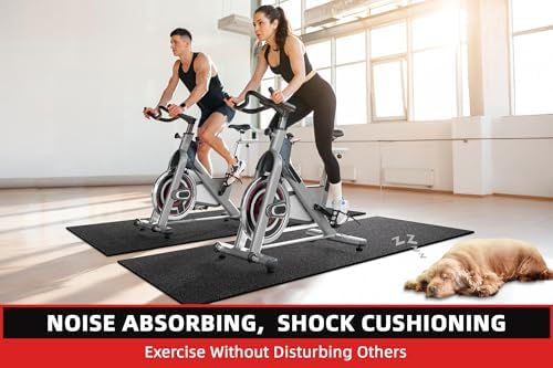 GymCope Treadmill Mat for Hardwood Floor Carpet 7'x3'/6'x3'/6'x2.5'/4'x2'