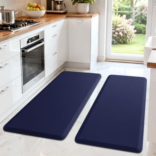 HappyTrends 2 PCS Kitchen Mat Cushioned Anti-Fatigue Floor Mat,