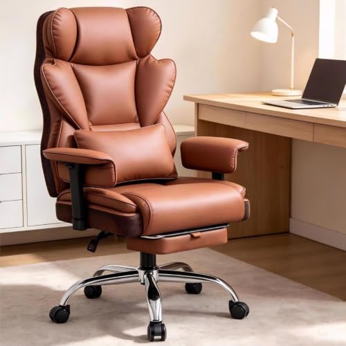 Big and Tall Office Chair 500 lbs, 23.6" Wide Seat,PU Leather