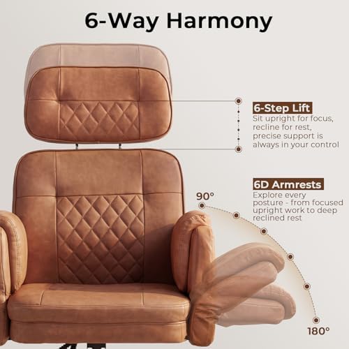 Big and Tall Ergonomic Office Chair, Criss Cross Desk Chair with Pivot Arms