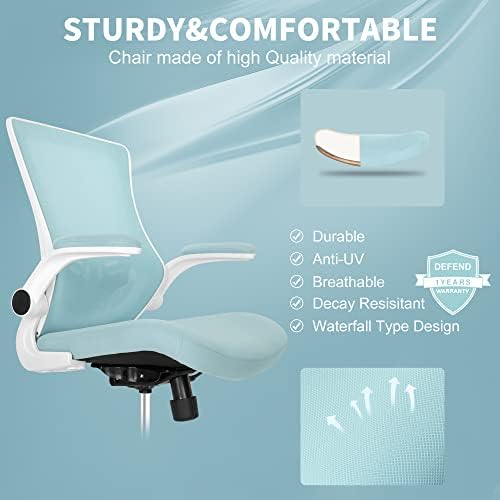 Misolant Tall Office Chair, Drafting Chair for Standing Desk, High Office Chair with Adjustable Lumbar Support, Flip-up Arm and Footrest Ring, Tall Drafting Chair for Bar Height Desk