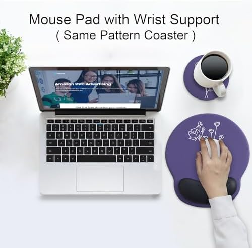 Ergonomic Mouse Pad with Wrist Rest Support,Gel Mouse Pads for Desk