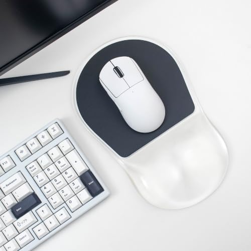 Black Gel Mouse Pad with Wrist Support, Erogonomic Cooling Wrist Pad