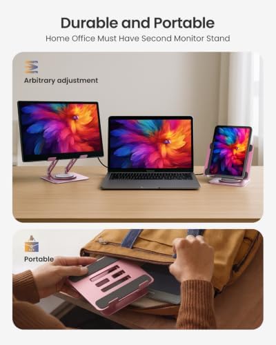 LOXP Heavy-Duty Base for Tablet Stand for Desk, Drawing Tablet Stand Pink
