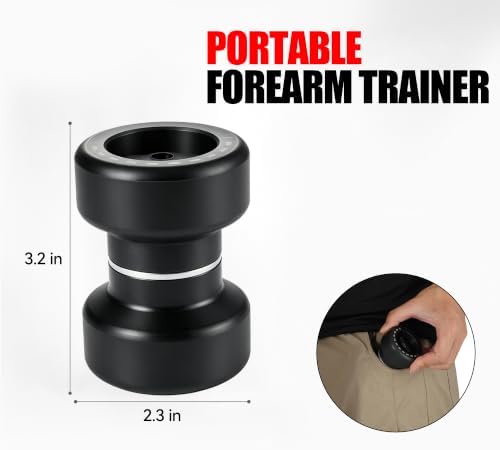 LIZAAL Compact Forearm Strengthener, Adjustable Grip Strength Trainer