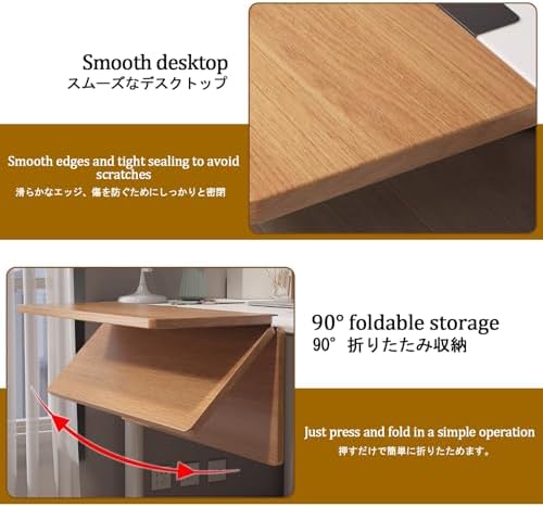 Foldable Table Extension,Small Desk Extender Tray,Folding Wall Table Keyboard Extender,Floating Table Hanging Computer Desk,Table Mount Armrest Shelf,Computer Elbow Arm Support