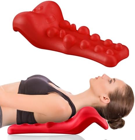 Cervical Neck Pillow with Back Massage Point Neck and Upper Back Stretcher