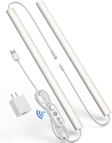 Motion Sensor Dimmable Under Cabinet Lighting, 4500K 12-inch 2 Pack