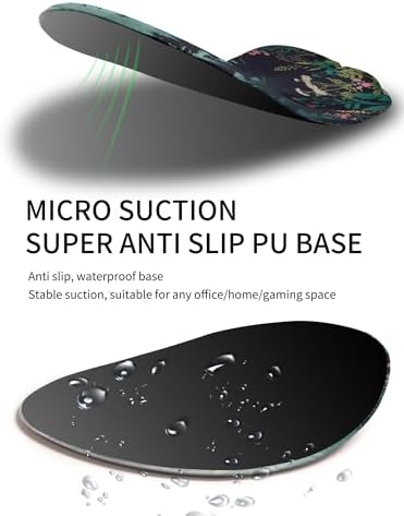 Palm-Rest and Wrist-Hugging Mouse Pad Wrist Rest, Ergonomic Wrist Support with Curve Fitting Cushioned Memory Foam for Carpal Tunnel Pain Relief, 9.9 x 8.3 Inch, Misty Forest
