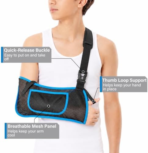 Mesh Shower Arm Sling Shoulder Immobilizer for Shoulder Surgery Recovery