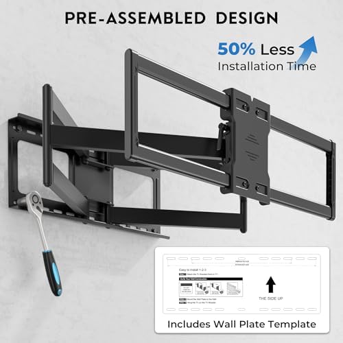 Heavy Duty TV Wall Mount with Extra Long Extendable Arm for 60–110 Inch TVs