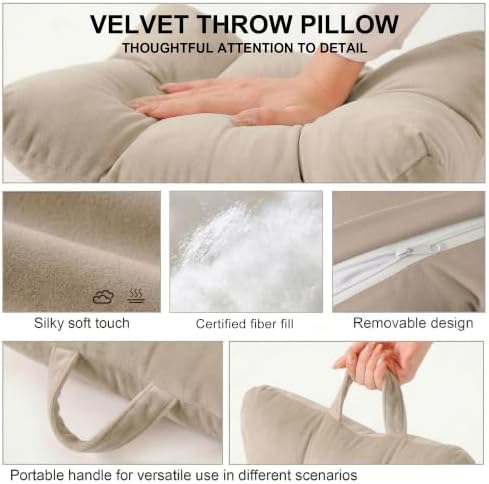 Back Support Cushion for Office Chair and Car Seat, Warm Beige